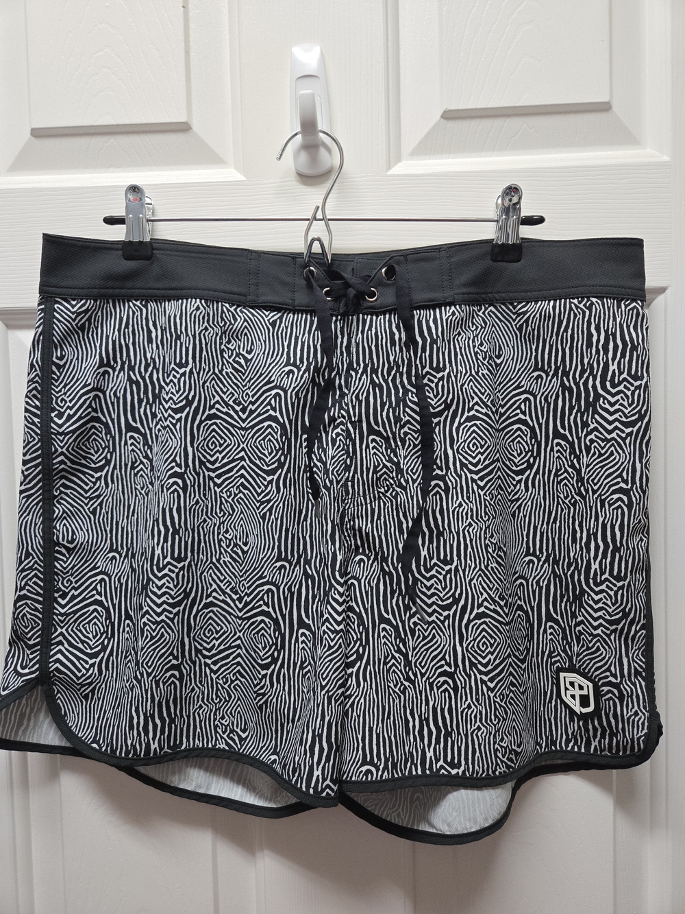 Men's Born Primitive Black & White Patterned Swim Shorts